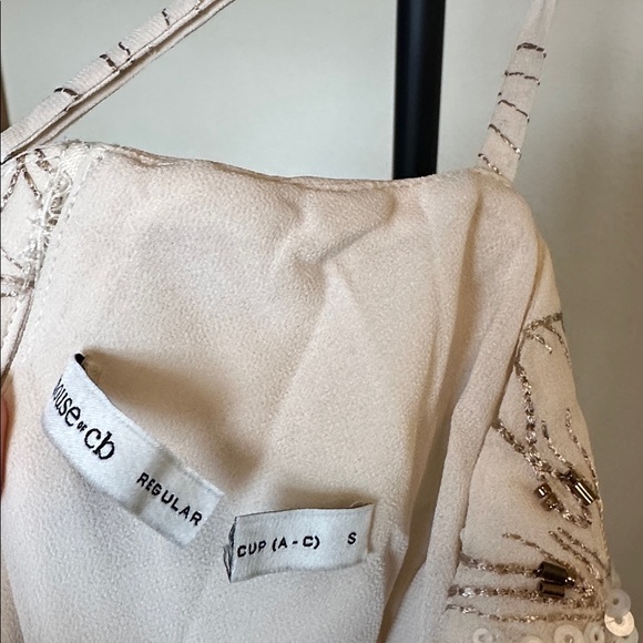 HOUSE OF CB 'Seren' Vanilla Embroidered Hand Beaded Floral Maxi Dress NWOT sz S - Picture 11 of 14